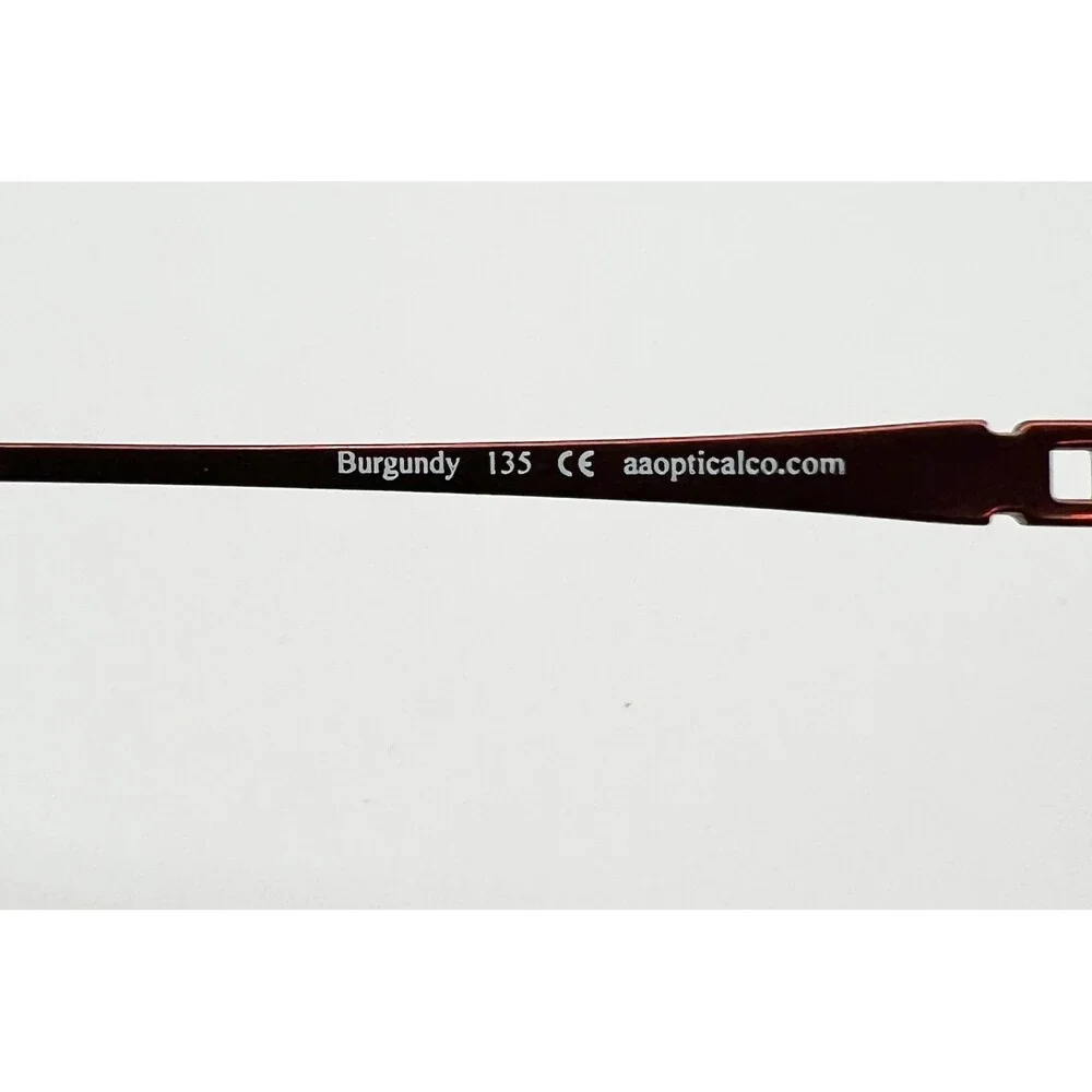 Alexander Collection Trista Eyeglasses Burgundy Oval Metal Frames 52-18-135